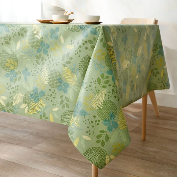 Nappe toile cirée imprimée Feuillages (vert) Nappe toile cirée imprimée Feuillages (vert)